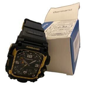 NWT amBand M3 Rugged Case with Band for Apple Watch 44mm Black Gold Shockproof